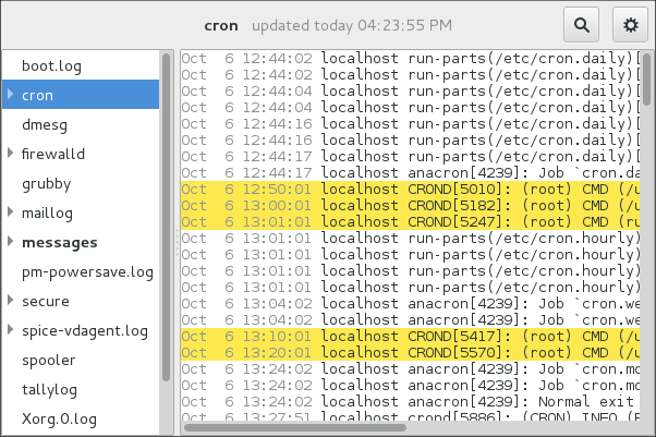 System Log - Enabling a Filter