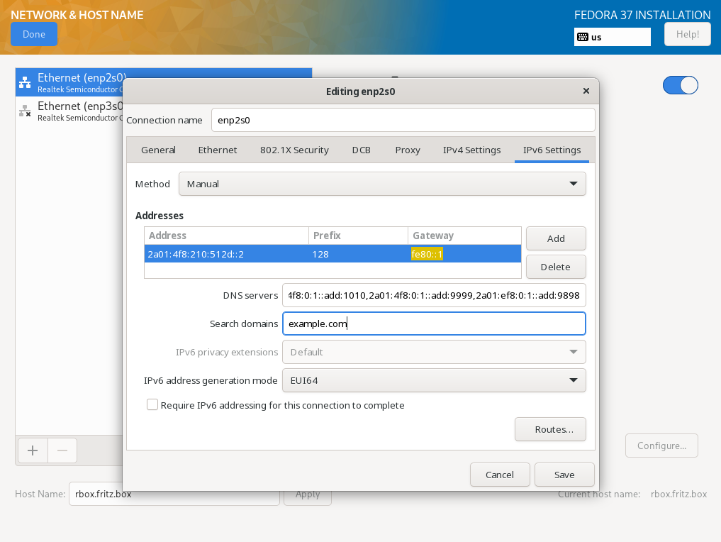 Network IPv6