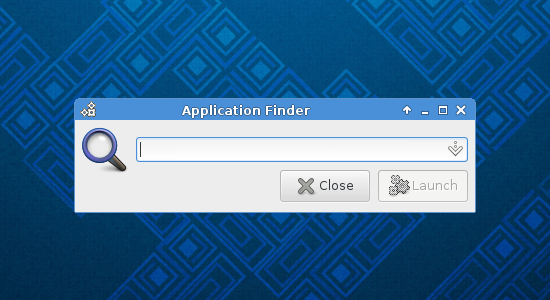 XFCE command entry dialog box.