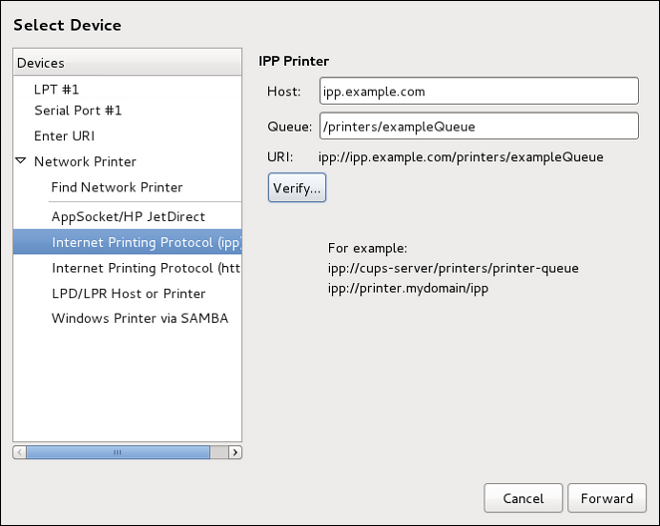 Networked IPP Printer